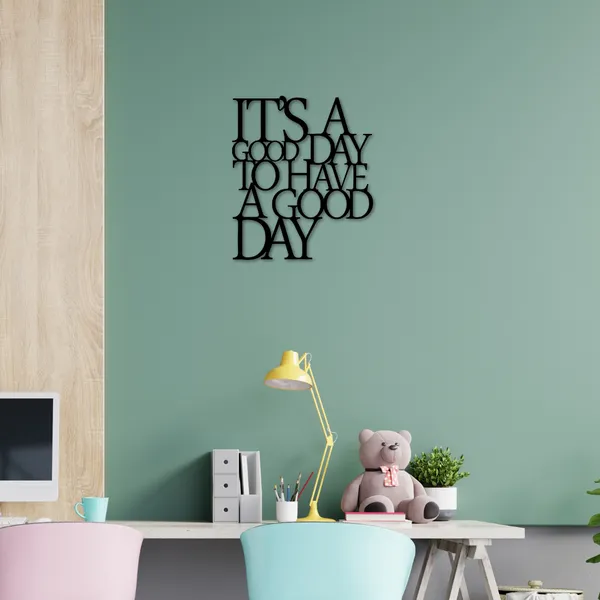 Wooden_Wall_Art_for_Home_Decoration__|It's_A_Good_Day_|_Black