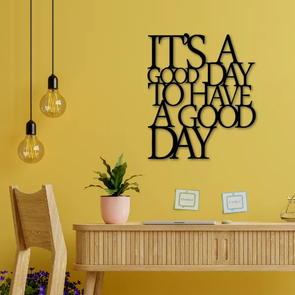 Wooden_Wall_Art_for_Home_Decoration__|It's_A_Good_Day_|_Black