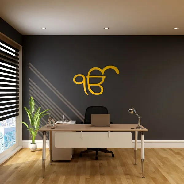 Metal_Wall_Art_for_Home_Decoration__|_Ekonkar|Gold