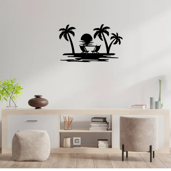 Wooden_Wall_Art_for_Home_Decoration__|_Beach_View__|_Black