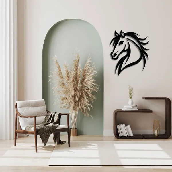 Wooden_Wall_Art_for_Home_Decoration__|Royal_Horse_Head_|_Black