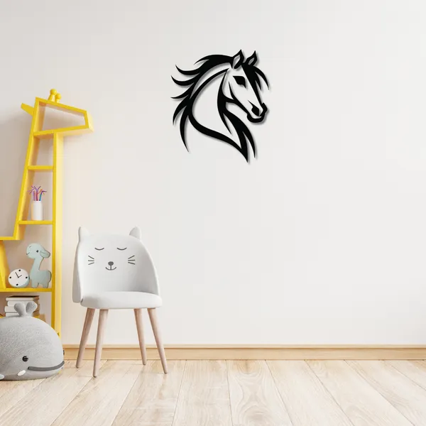 Wooden_Wall_Art_for_Home_Decoration__|Royal_Horse_Head_|_Black