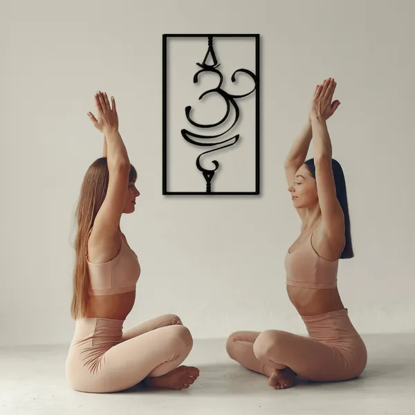 Wooden_Wall_Art_for_Home_Decoration__|Om_Yoga_Symbol_in_Rectangular_Frame|_Black
