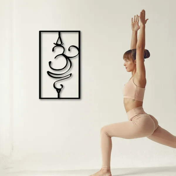Wooden_Wall_Art_for_Home_Decoration__|Om_Yoga_Symbol_in_Rectangular_Frame|_Black