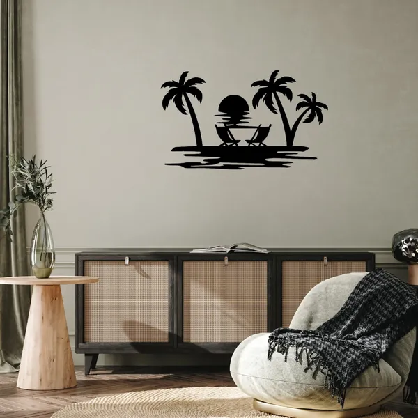 Metal_Wall_Art_for_Home_Decoration__|_Beach_View__|_Black