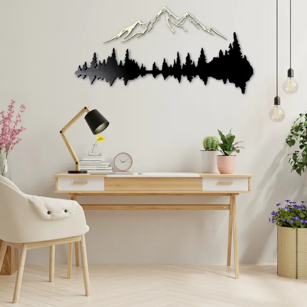 Wooden_Wall_Decor_for_Home_Decoration|Mountain_and_Dark_Forest|Black