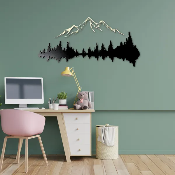Wooden_Wall_Decor_for_Home_Decoration|Mountain_and_Dark_Forest|Black