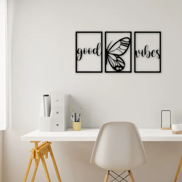 Wooden_Wall_Art_for_Home_Decoration__|Three_Pieces_GoodVibes|_Black