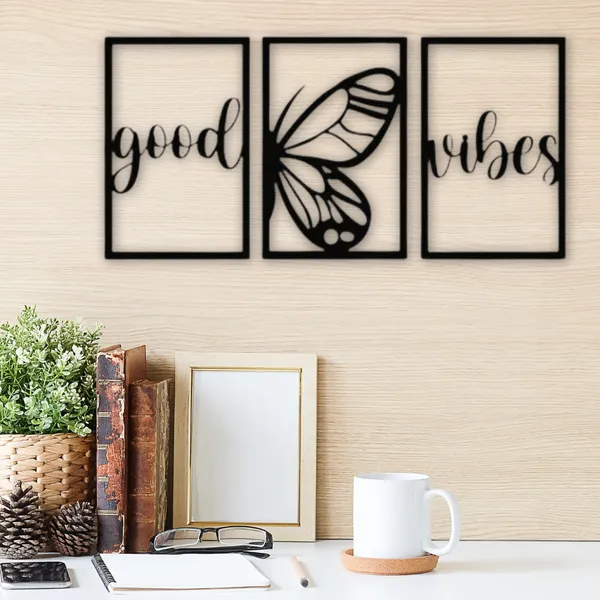 Wooden_Wall_Art_for_Home_Decoration__|Three_Pieces_GoodVibes|_Black