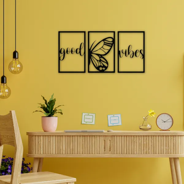 Wooden_Wall_Art_for_Home_Decoration__|Three_Pieces_GoodVibes|_Black