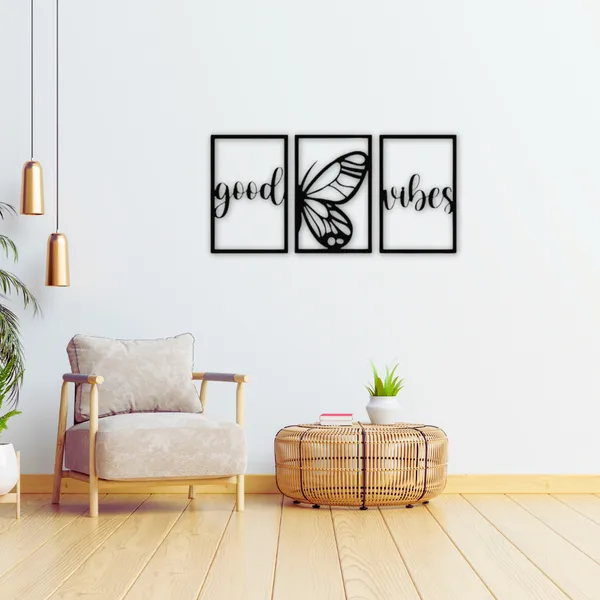Wooden_Wall_Art_for_Home_Decoration__|Three_Pieces_GoodVibes|_Black