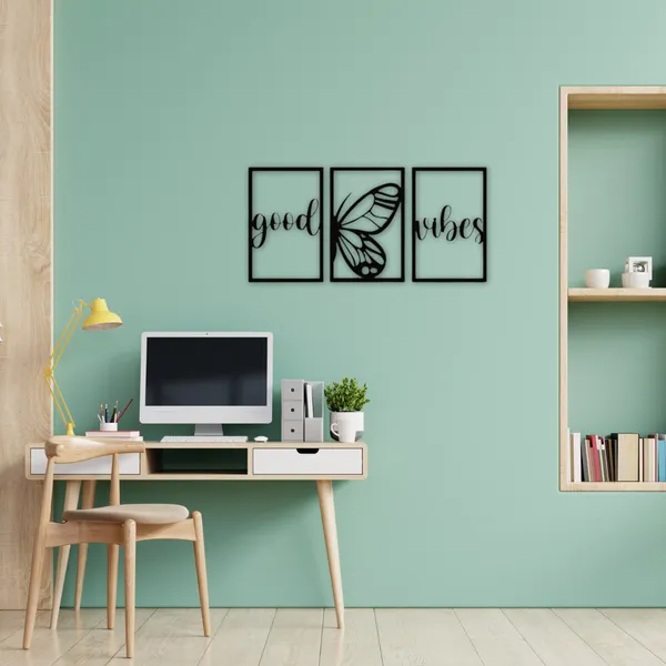 Wooden_Wall_Art_for_Home_Decoration__|Three_Pieces_GoodVibes|_Black