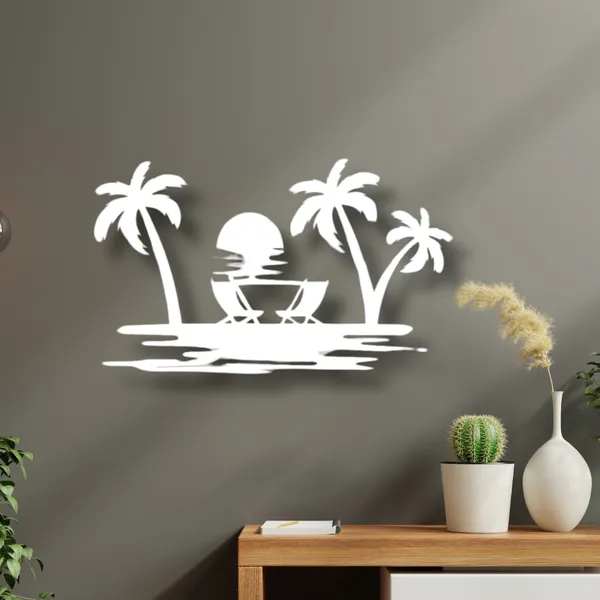 Metal_Wall_Art_for_Home_Decoration__|_Beach_View__|_White