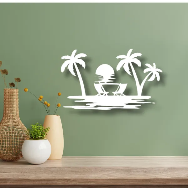 Metal_Wall_Art_for_Home_Decoration__|_Beach_View__|_White