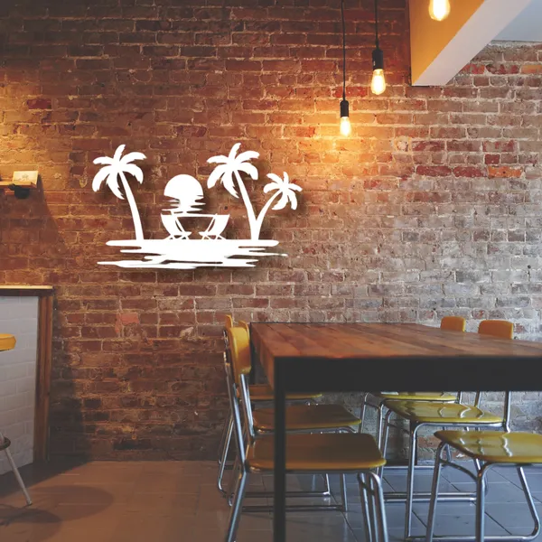 Metal_Wall_Art_for_Home_Decoration__|_Beach_View__|_White