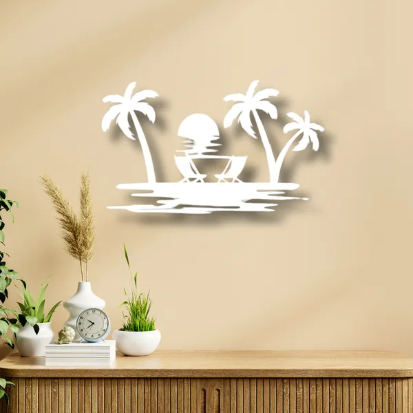 Metal_Wall_Art_for_Home_Decoration__|_Beach_View__|_White