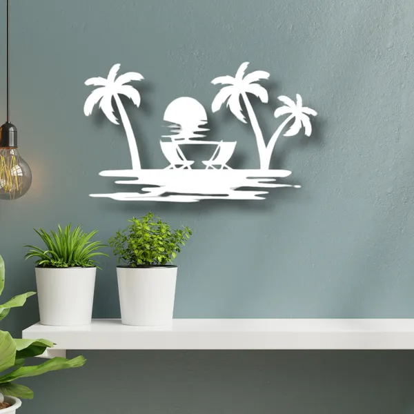 Metal_Wall_Art_for_Home_Decoration__|_Beach_View__|_White