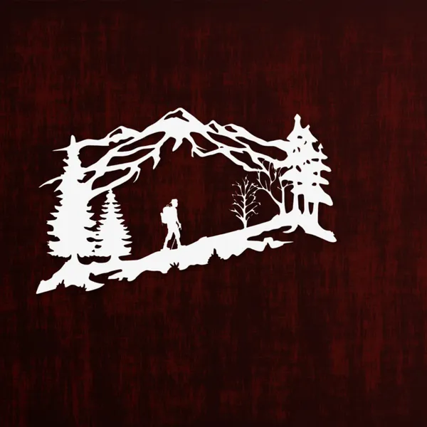 Metal_Wall_Art_for_Home_Decoration__|_Mountain_Backpacker__|_White
