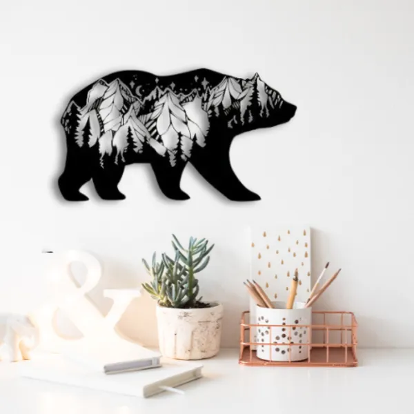 Black_3D_Look_Bear_-_Wood_Wall_Art