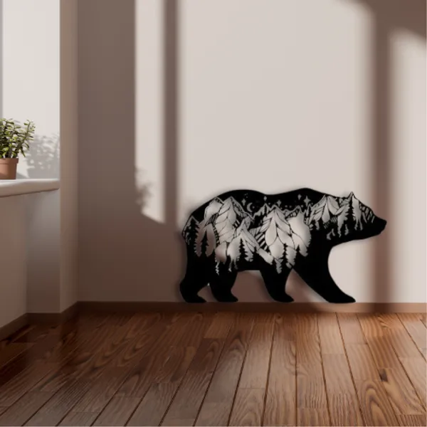 Black_3D_Look_Bear_-_Wood_Wall_Art