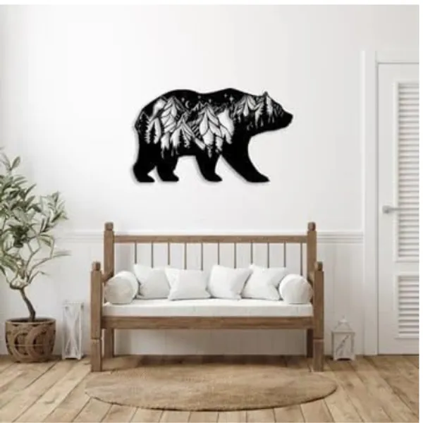 Black_3D_Look_Bear_-_Wood_Wall_Art