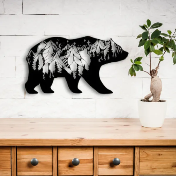 Black_3D_Look_Bear_-_Wood_Wall_Art