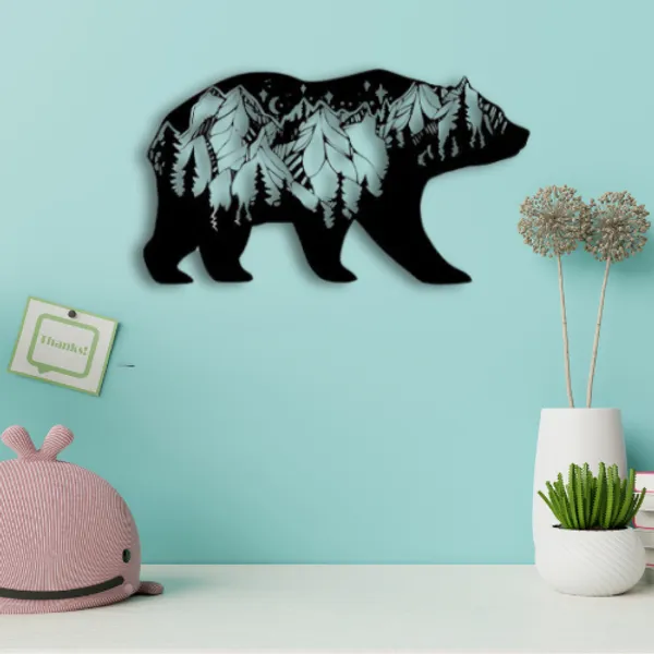 Black_3D_Look_Bear_-_Wood_Wall_Art