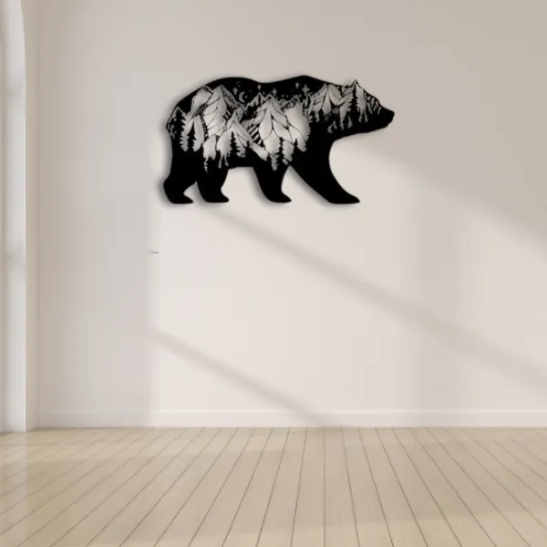 Black_3D_Look_Bear_-_Wood_Wall_Art