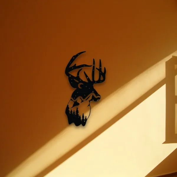 Wooden_Wall_Art_for_Home_Decoration__|_Deer_Mountain_View__|_Black