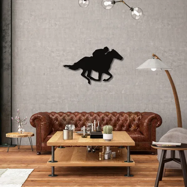 Wooden_Wall_Art_for_Home_Decoration__|Galloping_Horse_with_Jockey_|_Black
