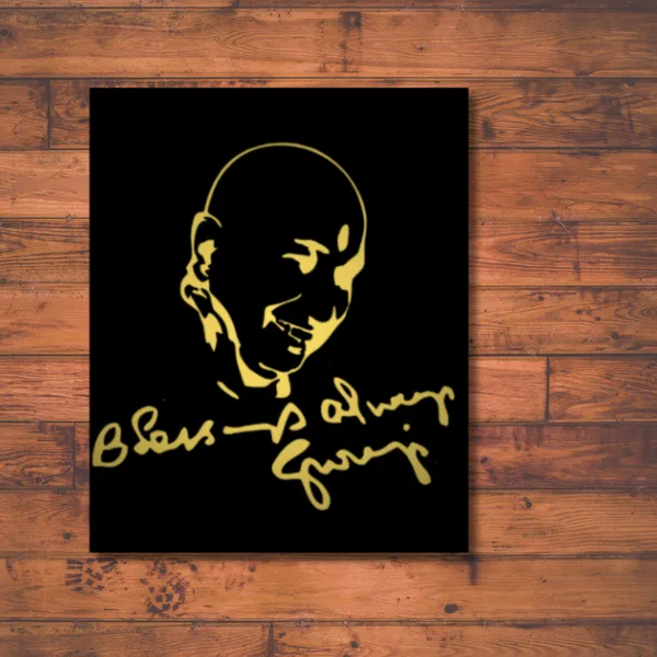 Wood_Wall_Art_for_Home_Decoration__|_Jai_Guru_Ji_Blessing_Always_|Black_&_Gold