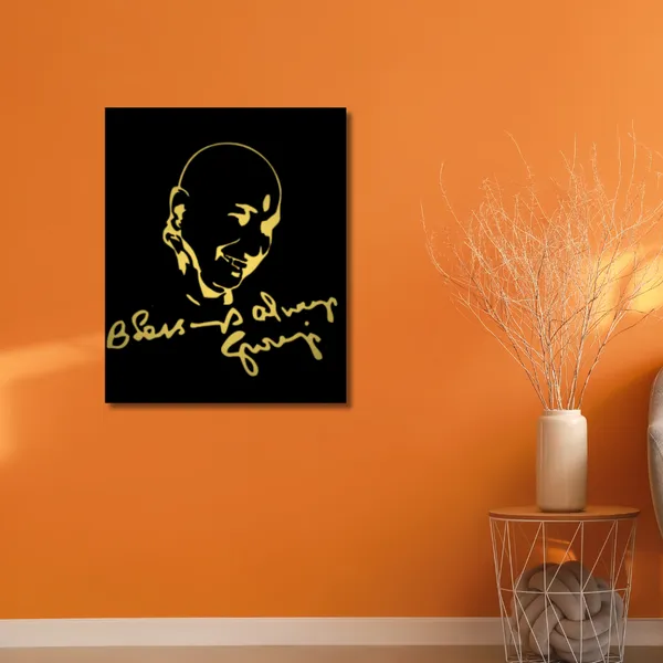 Wood_Wall_Art_for_Home_Decoration__|_Jai_Guru_Ji_Blessing_Always_|Black_&_Gold
