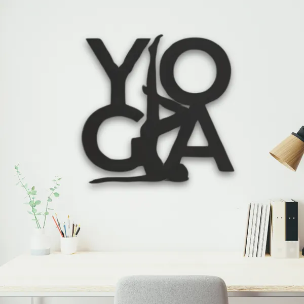 Wooden_Wall_Art_for_Home_Decoration__|Yoga_Script__|_Black