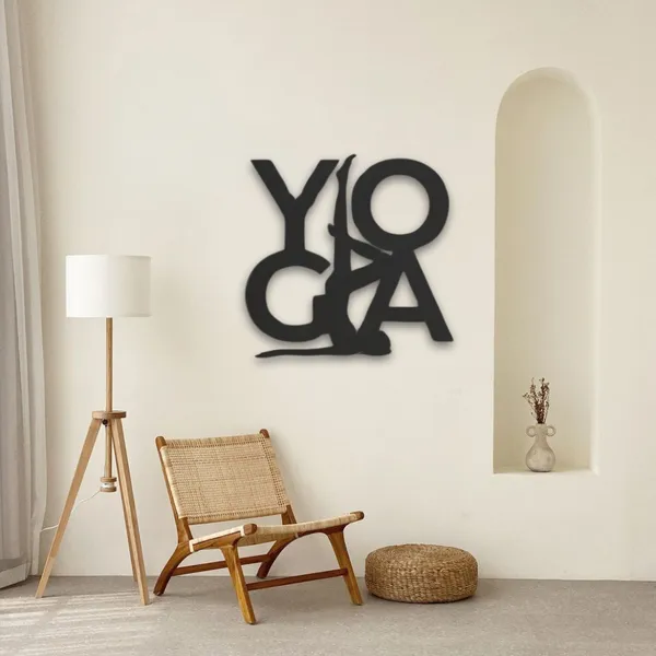 Wooden_Wall_Art_for_Home_Decoration__|Yoga_Script__|_Black