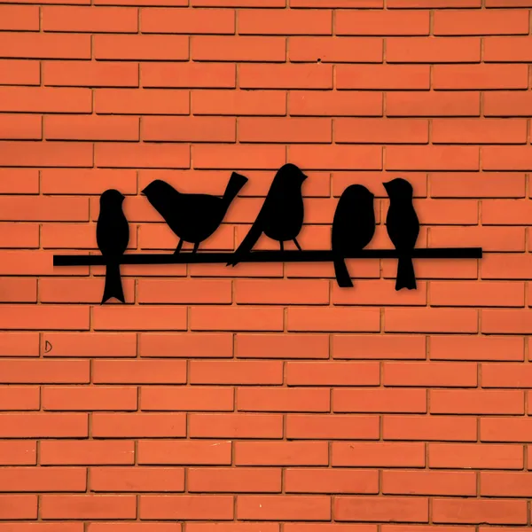 Wooden_Wall_Art_for_Home_Decoration__|Birds_on_stick_|_Black
