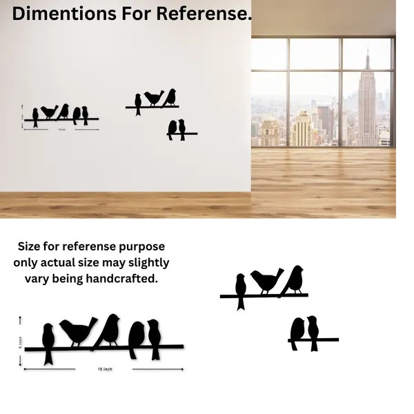 Wooden_Wall_Art_for_Home_Decoration__|Birds_on_stick_|_Black