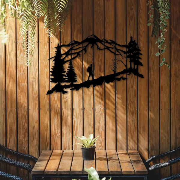 Metal_Wall_Art_for_Home_Decoration__|_Mountain_Backpacker__|_Black