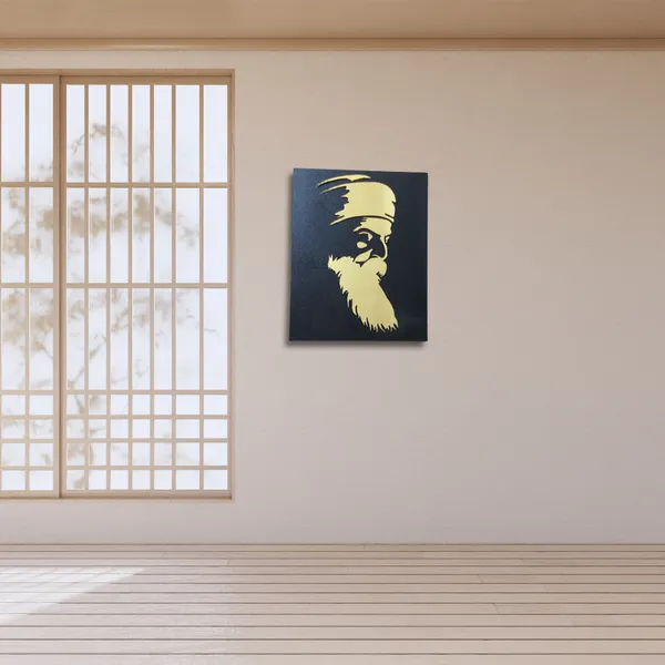 Wood_Wall_Art_for_Home_Decoration__|_Guru_Nanak_Dev_Ji_|Black_&_White