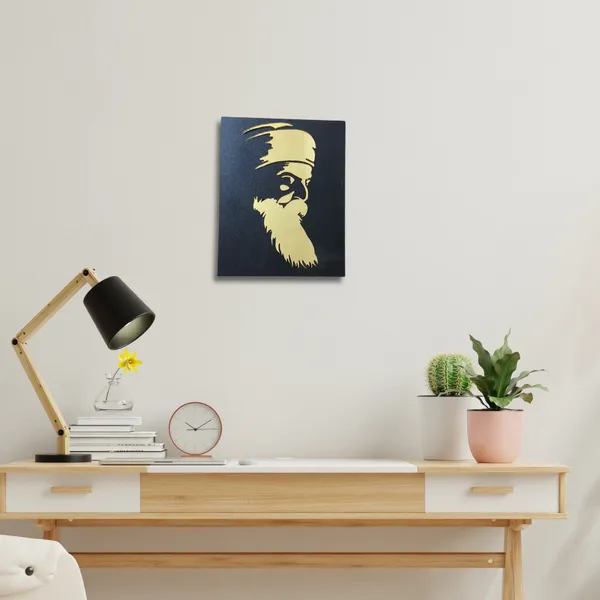 Wood_Wall_Art_for_Home_Decoration__|_Guru_Nanak_Dev_Ji_|Black_&_White