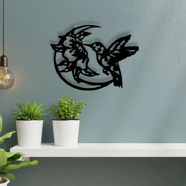 Metal_Wall_Art_for_Home_Decoration__|_Limited_Edition_Hummingbird__|_Black