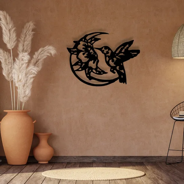 Metal_Wall_Art_for_Home_Decoration__|_Limited_Edition_Hummingbird__|_Black