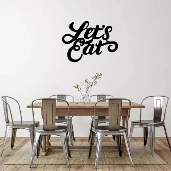 Wooden_Wall_Art_for_Home_Decoration__|Let's_Eat_|_Black