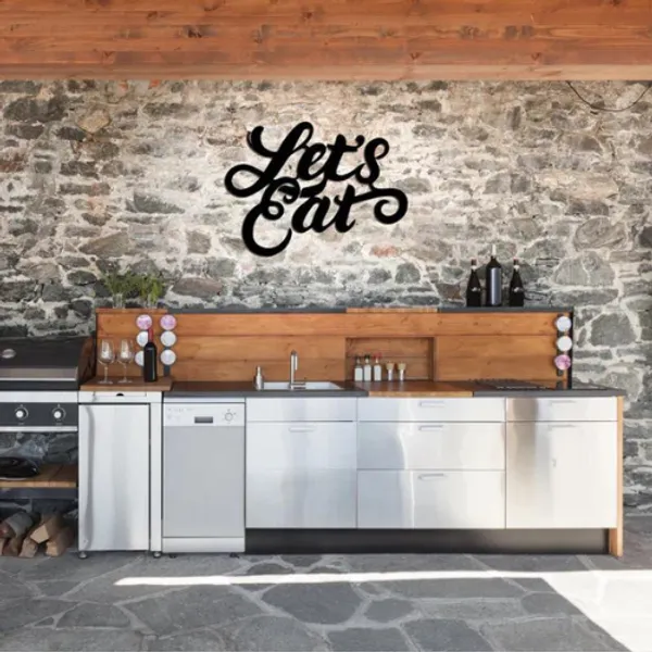 Wooden_Wall_Art_for_Home_Decoration__|Let's_Eat_|_Black
