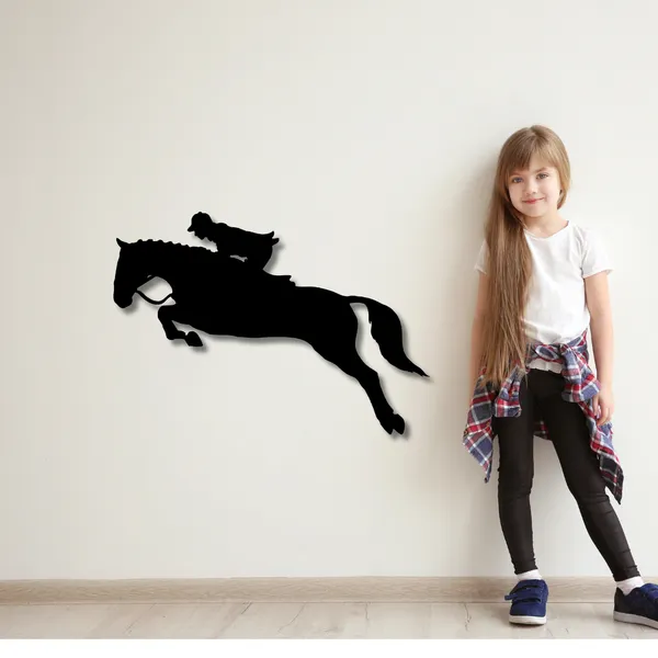 Wooden_Wall_Art_for_Home_Decoration__|High-Jumping_Horse_with_Jockey_|_Black