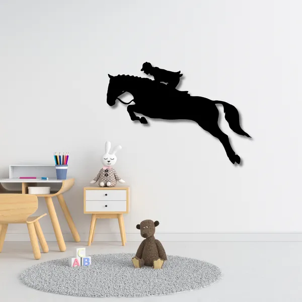 Wooden_Wall_Art_for_Home_Decoration__|High-Jumping_Horse_with_Jockey_|_Black