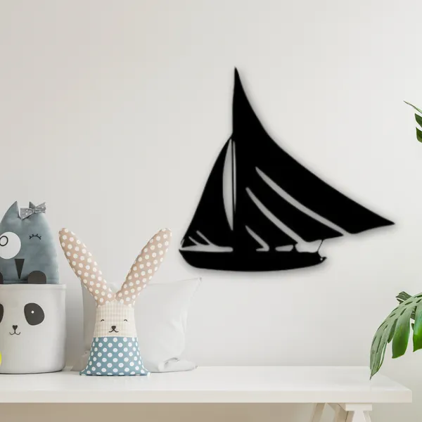 Wooden_Wall_Art_for_Home_Decoration__|Sail_Boat_|_Black