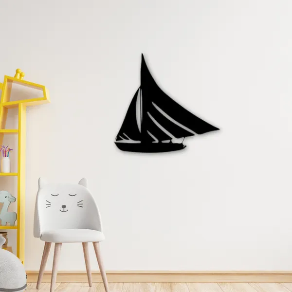 Wooden_Wall_Art_for_Home_Decoration__|Sail_Boat_|_Black