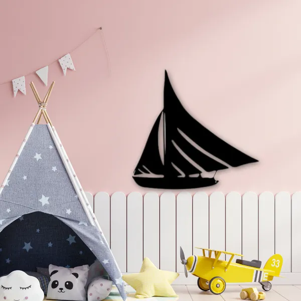 Wooden_Wall_Art_for_Home_Decoration__|Sail_Boat_|_Black
