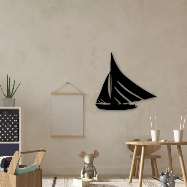 Wooden_Wall_Art_for_Home_Decoration__|Sail_Boat_|_Black