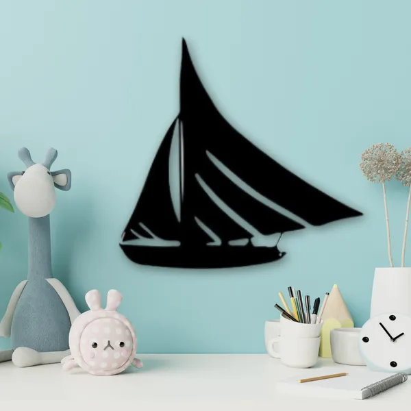 Wooden_Wall_Art_for_Home_Decoration__|Sail_Boat_|_Black